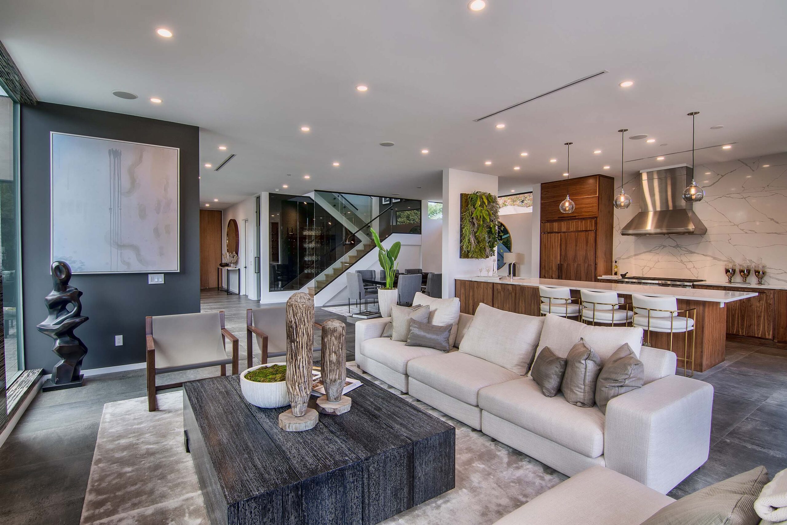 Minimalist living room in modern house