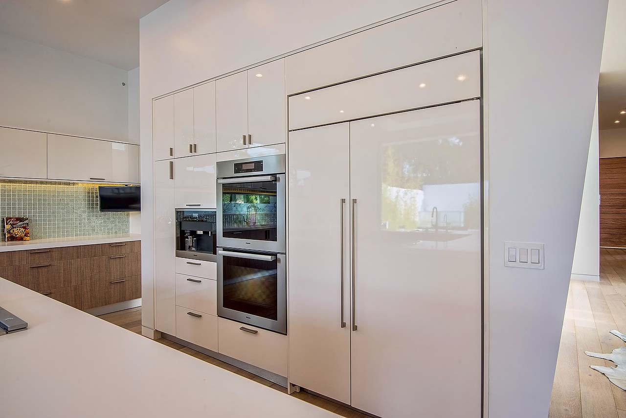 Built in appliances in minimalist style modern kitchen