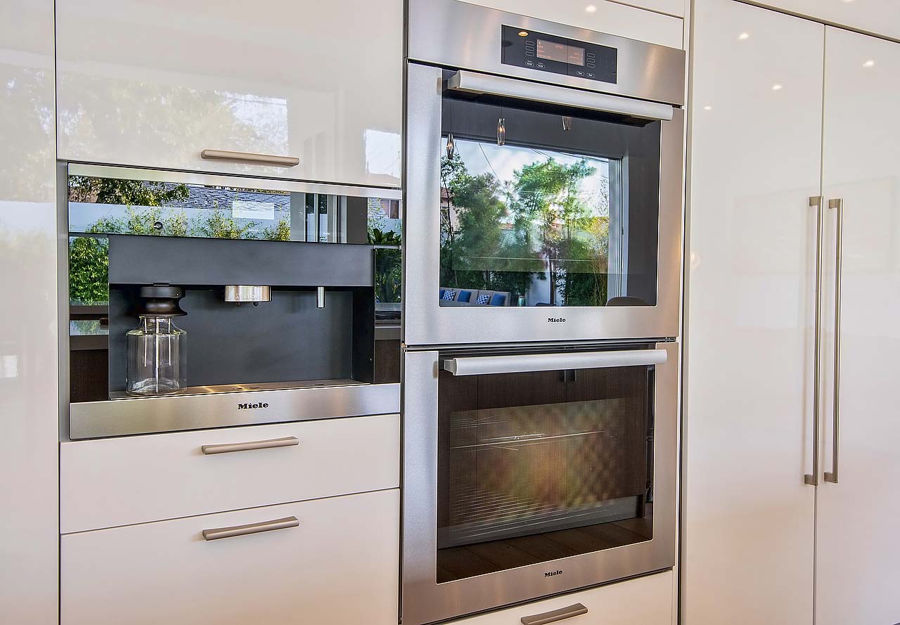 Built in appliances in modern style California kitchen
