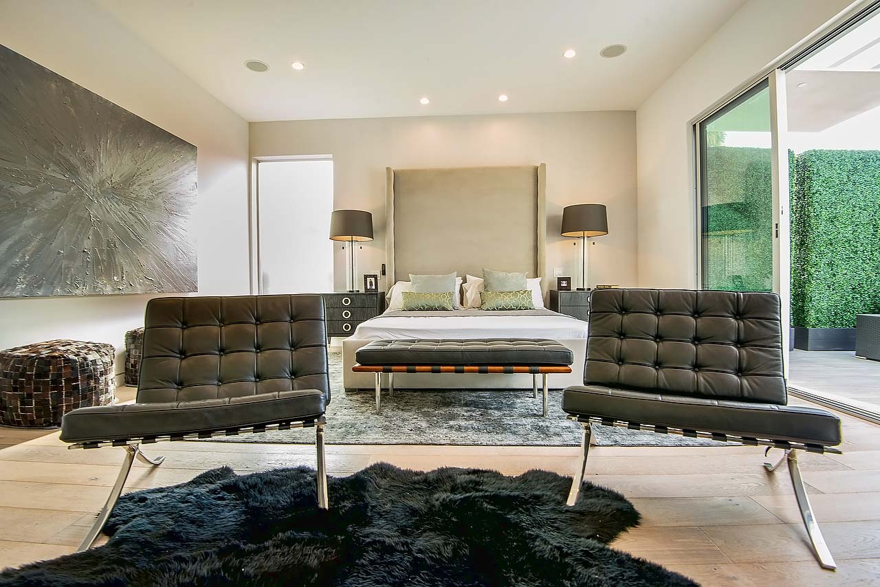 Modern style bedroom in California house