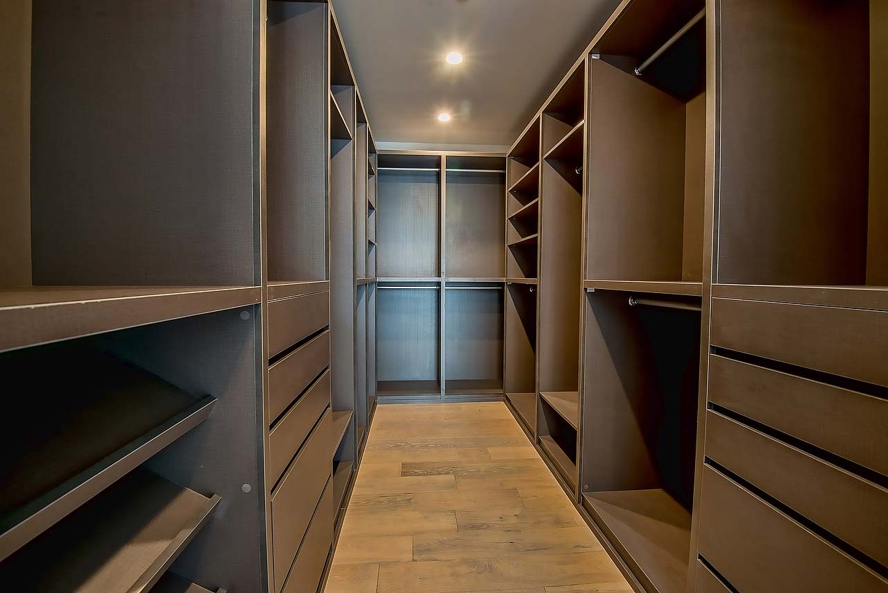 Spacious walk in closet in California house