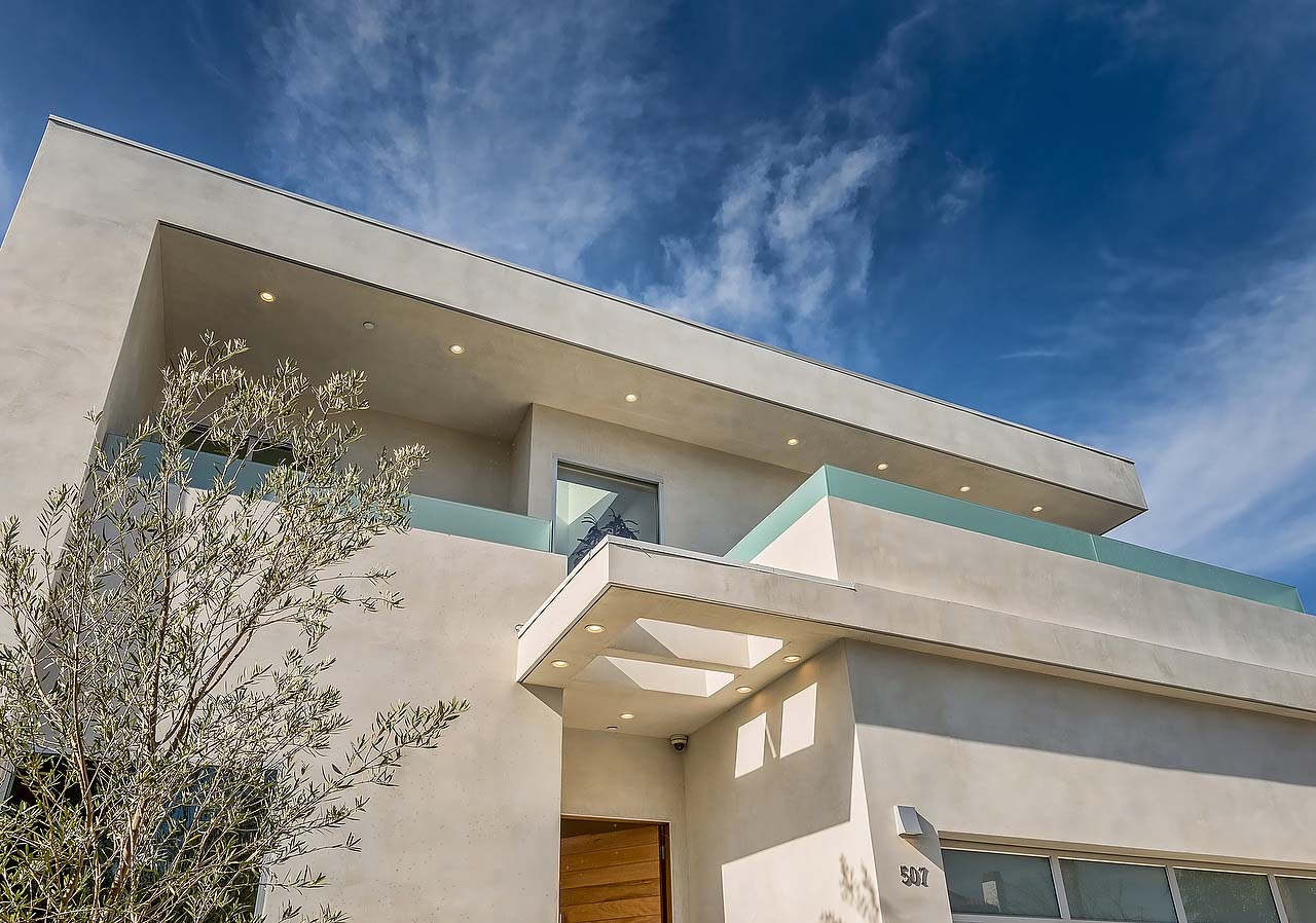 Grand modern style house exterior