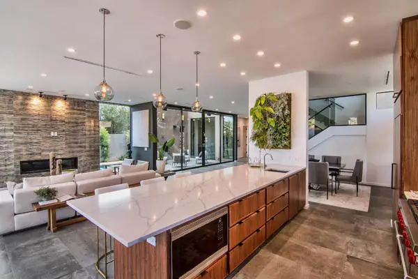 Expansive kitchen remodel by Bossage Homes
